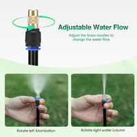 Adjustable Misting Nozzle Kit for Irrigation, Cooling, and Humidification