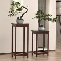 Bamboo Indoor Plant Stand with Multi-Tiered Shelves for Living Room Balcony