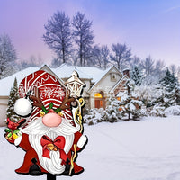 Christmas Gnome Garden Stake Decoration for Lawn and Yard
