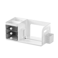 Expandable Bookends with Pen Holder, Anti-Tilt Desktop Organizer for Students