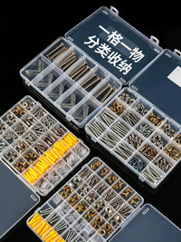 Japanese-Style Thickened Multi-Compartment Storage Box for Small Parts, Hardware, Screws, Fishing Tackle, Electronic Components