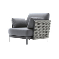 Outdoor Rattan Sofa Set with Table for Patio Garden Balcony Villa
