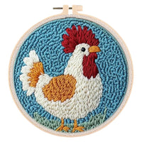 Beginner Punch Needle Embroidery Kit with Animal Patterns