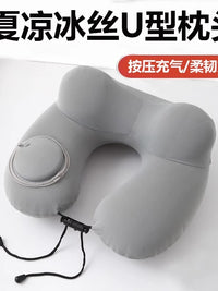 Inflatable Travel Neck Pillow for Airplanes and Naps, U-Shaped