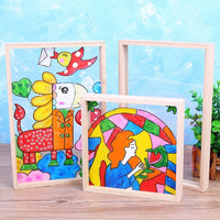 DIY Stained Glass Painting Kit for Kids, Creative Art Craft Acrylic Photo Frame