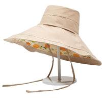 Women's Reversible Wide Brim Sun Hat UV Protection Foldable Fisherman Beach Cap