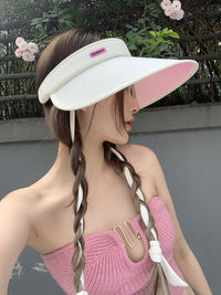 UV Protection Color-Changing Visor Sun Hat for Women - Full Face Coverage for Beach & Cycling