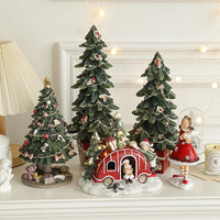 Resin Santa Claus Christmas Figurines Festive Scene Decor Gifts