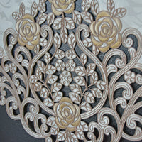 Embroidered Refrigerator Top Cover Dust-proof Cloth for Single/Double Door Fridges & Washing Machines