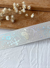 White Silver Hot Stamping Ribbon for DIY Ita Bag Decoration and Crafts