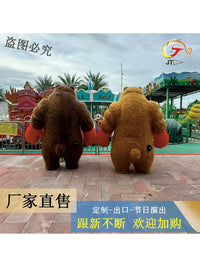 Inflatable Boxing Bear Mascot Costume for Events and Parties