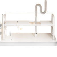 Under-Sink Expandable Kitchen Organizer Rack with Storage Baskets and Pot Lid Holder