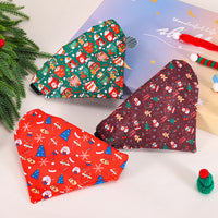 Christmas Pet Bandana Collar for Dogs and Cats, Adjustable Scarf Bib