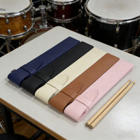 Waterproof PU Leather Drumstick Bag with Lanyard, Portable Drum Mallet Holder