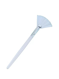 Fan-Shaped Facial Acid Applicator Brush with Soft Bristles and Wooden Handle for Skincare