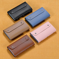 Unisex Fashion Simple Large Capacity Document Card Holder Coin Purse with 50 Clear Pages