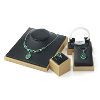 Brushed Jewelry Display Tray for Rings, Bracelets, Necklaces - Countertop Mannequin Jewelry Holder