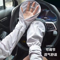 Summer UV Protection Ice Silk Arm Sleeves for Driving & Cycling
