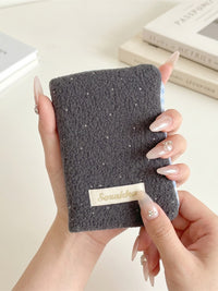 Polka Dot Passport Holder with Plaid Trim - Document Organizer Pouch