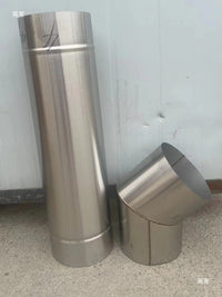 Stainless Steel 45°/135° Elbow Pipe for Wood Stoves & Chimneys