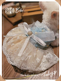Princess Wedding Dress for Small Dogs and Cats with Leash Ring - Maltese, Ragdoll