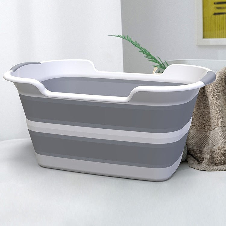 Portable Foldable Pet Bathtub Washing Basin for Dogs Cats, Multi-functional Storage Basket Laundry Hamper