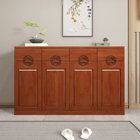 Solid Wood Entryway Cabinet High-End Chinese Style Living Room Multi-functional Shoe Cabinet