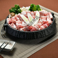 Japanese Style Non-Stick Cast Iron Sukiyaki Hot Pot with Lid, Induction and Gas Cooktop Compatible