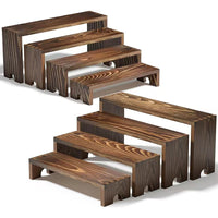 Wooden Tiered Display Shelf for Figurines Blind Boxes Desk Organizer