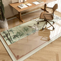 New Chinese Style PVC Chair Mat for Study and Office, Non-Slip, Waterproof, Wear-Resistant Floor Protector