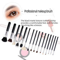 18-Piece Professional Makeup Brush Set with Soft Synthetic Bristles and Portable Bag