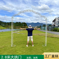 Garden Iron Archway for Climbing Plants, Roses, Grapes, and Wisteria - Decorative Outdoor Trellis