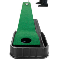 Golf Putting Practice Mat with Automatic Ball Return, Indoor Training Aid