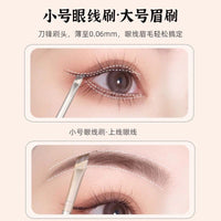 Ultra-Thin Angled Eyeliner Brush for Precise Eye Makeup, Under-Eye, and Brows