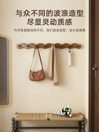 Wall Mounted Coat Rack with Hooks and Shelf, No-Drill Entryway Organizer for Clothes, Hats, and Accessories