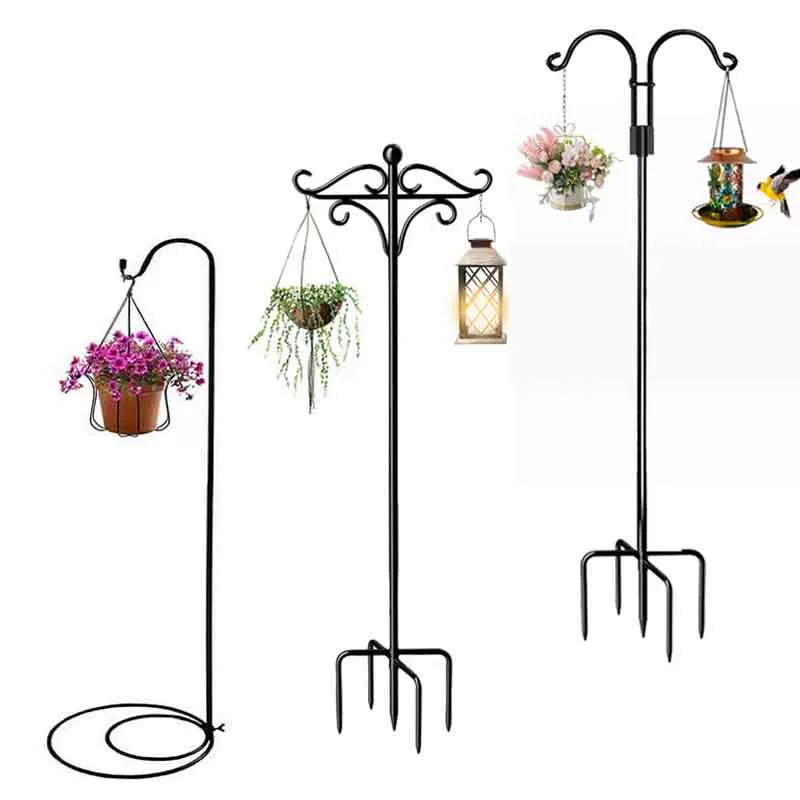 Shepherd Hook Plant Hanger Stand for Outdoor Garden Decor
