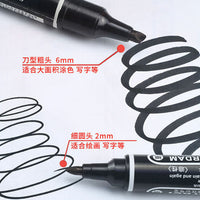 Stedan 150 Large Double-Ended Marker Pen Broad Tip High Capacity Oily Black Waterproof Fade-Resistant Thick Head