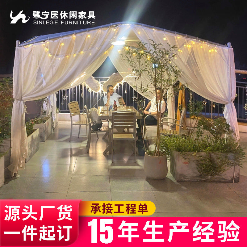Xinningju Outdoor Swan Canopy Gazebo for Patio, Garden, and Commercial Use, Waterproof Sunshade Tent