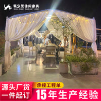 Xinningju Outdoor Swan Canopy Gazebo for Patio, Garden, and Commercial Use, Waterproof Sunshade Tent