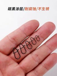Lure Fishing Swivel Snaps Carbon Black Enhanced Quick Connectors