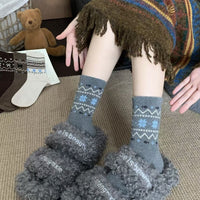 Women's Winter Warm Thickened Fair Isle Ethnic Style Crew Socks