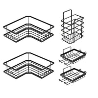 No-Drill Wall-Mounted Storage Rack for Kitchen & Bathroom