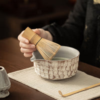 Handmade Ceramic Matcha Bowl Set with Whisk Stand and Accessories