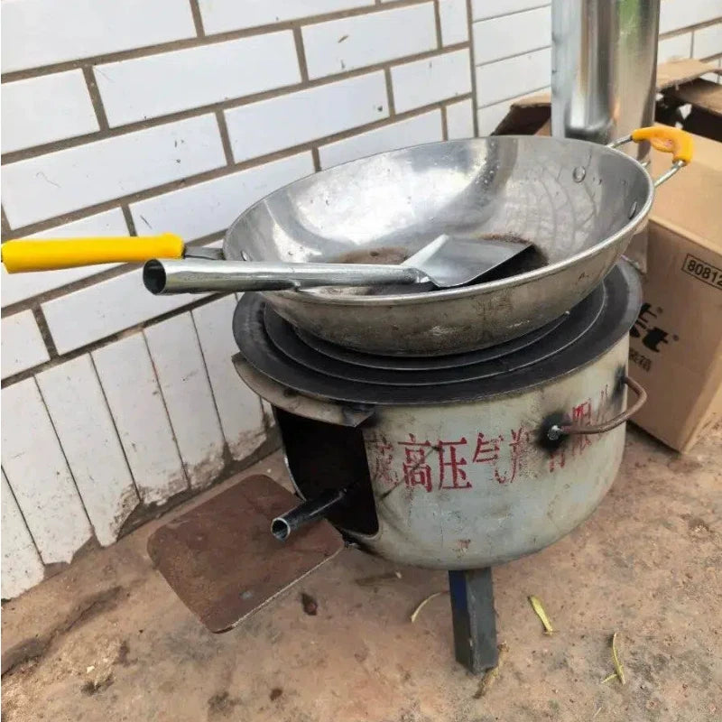 Portable Outdoor Wood Burning Stove for Camping and Picnics, Thickened Firewood Cooker with Chimney