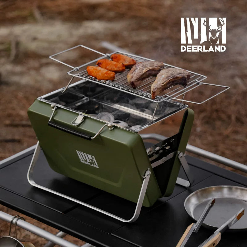 Portable Mini Folding BBQ Grill for Outdoor Camping and Home Use