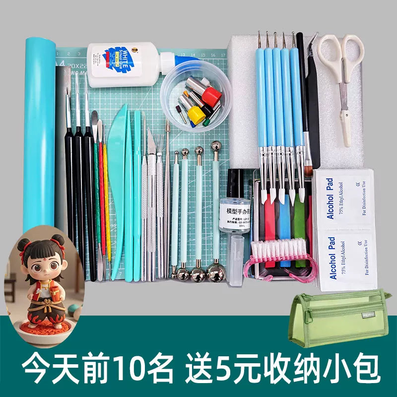 Clay Modeling Tool Kit and Polymer Clay Set for Sculpting and Crafting