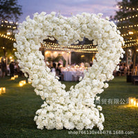 Heart-Shaped Wedding Arch Flower Stand for Outdoor Ceremonies and Decorations