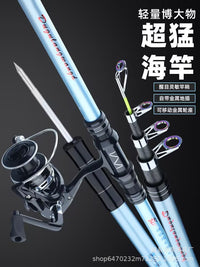 Ultra-Hard Telescopic Surf Fishing Rod with Adjustable Reel Seat, Short Section Design