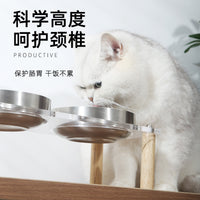 Elevated Stainless Steel Pet Bowl with Acrylic Stand for Cats and Dogs