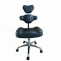 Adjustable Swivel Salon Stool with Footrest for Office, Beauty, and Hairdressing